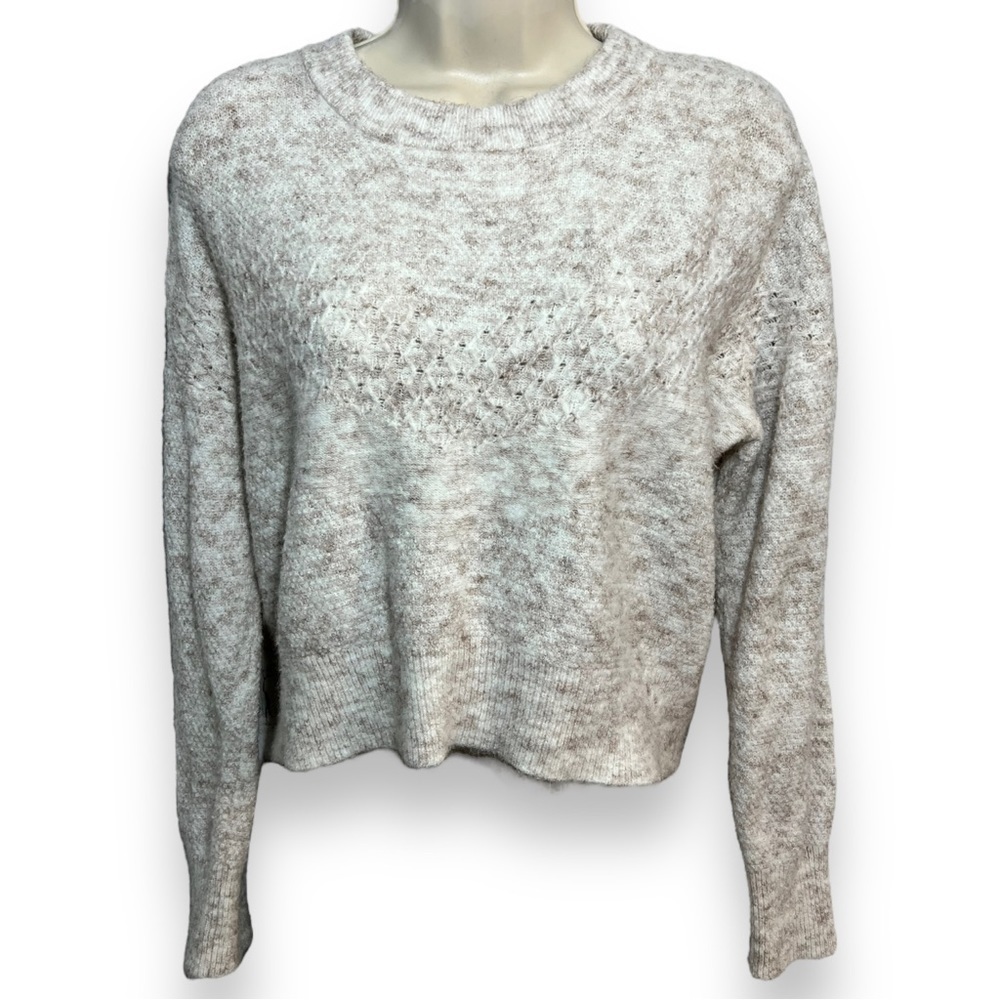 SWEET Republic Women’s Cropped Sweater Cream Size Medium